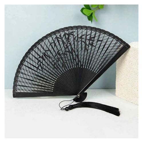 Ventilator 1PC Faltfächer ausgehöhlte Handtanz-Fans Party Favor Geschenke Frauen Foto-Requisite Werkzeug Kunsthandwerk Handventilator(3) von ODJDNLKLWN