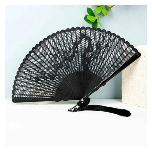 Ventilator 1PC Faltfächer ausgehöhlte Handtanz-Fans Party Favor Geschenke Frauen Foto-Requisite Werkzeug Kunsthandwerk Handventilator(5) von ODJDNLKLWN