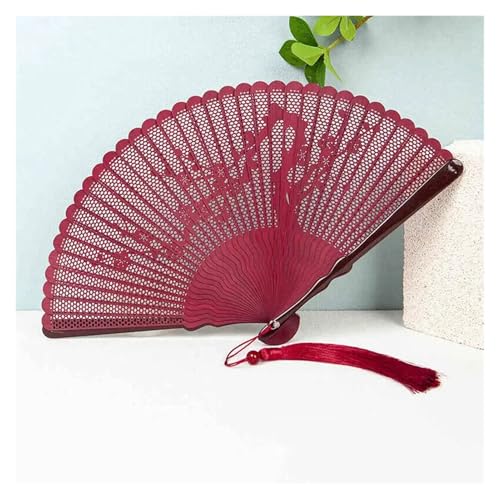 Ventilator 1PC Faltfächer ausgehöhlte Handtanz-Fans Party Favor Geschenke Frauen Foto-Requisite Werkzeug Kunsthandwerk Handventilator(6) von ODJDNLKLWN