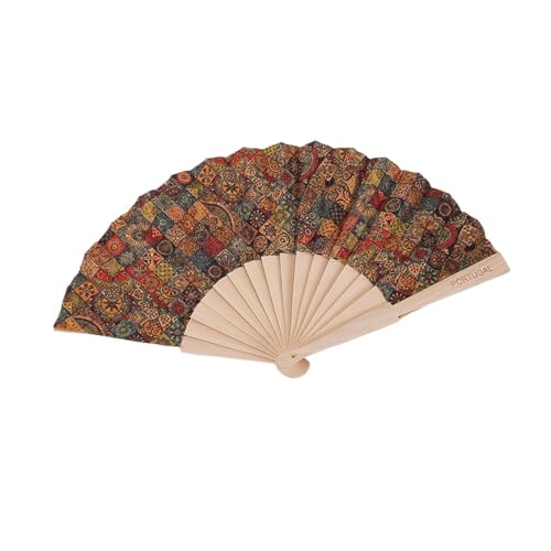 Ventilator 23cm Massiver Faltfächer Handfaltfächer Retro Damen Moderne Minimalistische Requisiten Klassischer Faltfächer Handventilator(Red) von ODJDNLKLWN