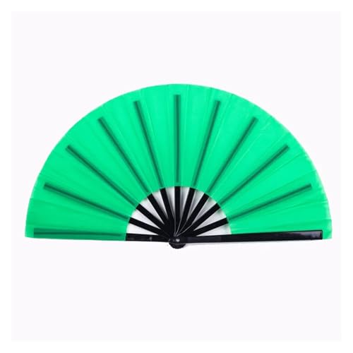 Ventilator Große holografische faltbare Hand-Line-Dance-Fächer, Klatschfächer, Line-Dance Handventilator(Green) von ODJDNLKLWN