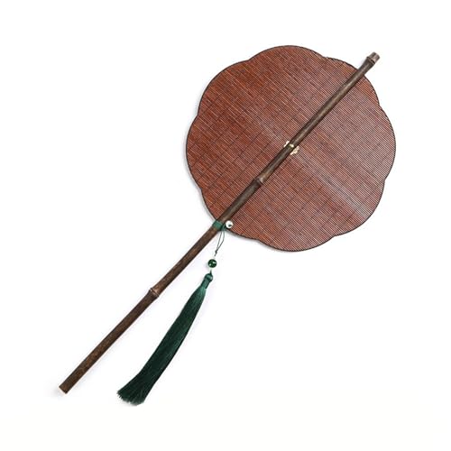Ventilator Klassischer Fächertanz Antike kleine Requisiten Kompakte handgefertigte Fans Partygeschenke Heimdekoration Handwerk Faltbare Taille Handventilator(Brown2) von ODJDNLKLWN