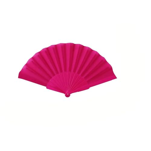Ventilator Kunststoff Knochen Tanz Fan Tai Chi Fan Kung Fu Leistung Hand Falten Bühne Fan Hochzeit Party Decor Handventilator(Rose red) von ODJDNLKLWN