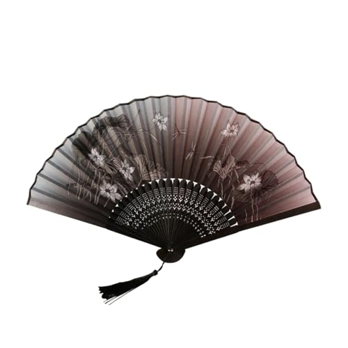 Ventilator Retro-Blumenmuster, Heimdekoration, eleganter Faltfächer, Malerei, Handventilator, Tanz-Performance-Requisiten Handventilator(6) von ODJDNLKLWN
