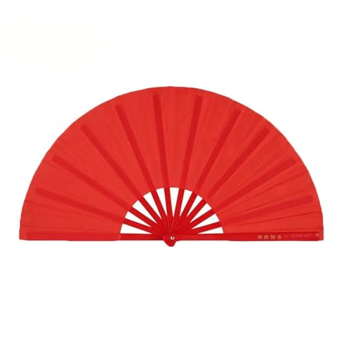 Ventilator Rot Hochzeit Party Decor Chinoiserie Geschenk Dance Performance Hand Kunststoff Knochen Fan Kung Fu Fan Folding Bühne Handventilator(3) von ODJDNLKLWN