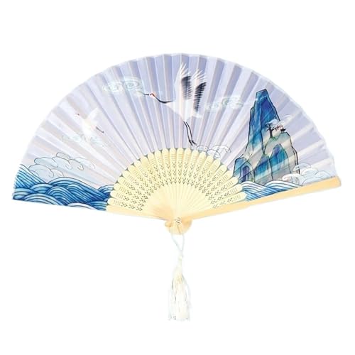 Ventilator Vintage Faltfächer Blumen Handfächer Hochzeit Frauen Tanzparty Faltbare Foto Requisiten Home Kunsthandwerk Handventilator(Purple) von ODJDNLKLWN
