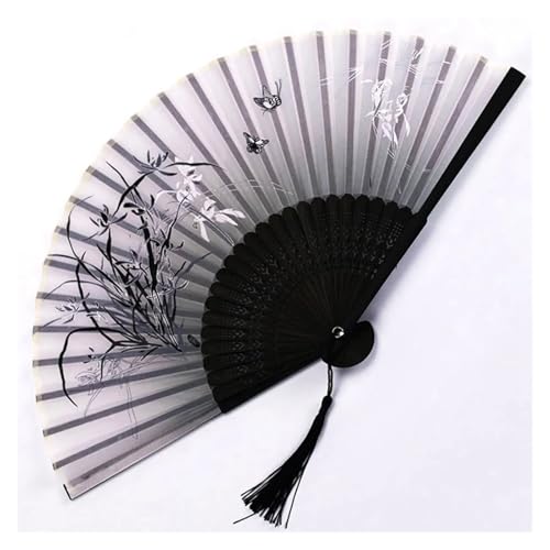 Ventilator Vintage Faltfächer Retro Hand Faltfächer Tanz Handfächer Home Dekoration Ornamente Handwerk Geschenk Fan Handventilator(H01) von ODJDNLKLWN