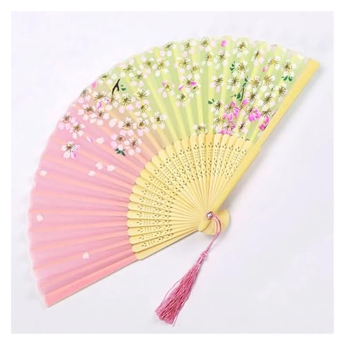 Ventilator Vintage Faltfächer Retro Hand Faltfächer Tanz Handfächer Home Dekoration Ornamente Handwerk Geschenk Fan Handventilator(H03) von ODJDNLKLWN