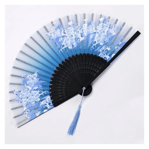 Ventilator Vintage Faltfächer Retro Hand Faltfächer Tanz Handfächer Home Dekoration Ornamente Handwerk Geschenk Fan Handventilator(H06) von ODJDNLKLWN
