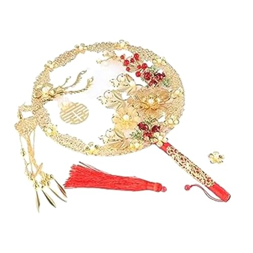 Ventilator Vintage Runde Fans Phoenix Shaped Alloy Fan Gold Blume Hand Holding Mit Quaste Hochzeit Braut Gruppe Handventilator Ventilator Vintage Runde Fans Phoenix Shaped Alloy Fan Gold Blume Hand Holding Mit Quaste Hochzeit Braut Gruppe Handventilator von ODJDNLKLWN