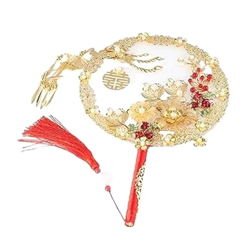 Ventilator Vintage Runde Fans Phoenix Shaped Alloy Fan Gold Blume Hand Holding mit Quaste Hochzeit Braut Gruppe Dur Handventilator Ventilator Vintage Runde Fans Phoenix Shaped Alloy Fan Gold Blume Hand Holding mit Quaste Hochzeit Braut Gruppe Dur Handventilator von ODJDNLKLWN