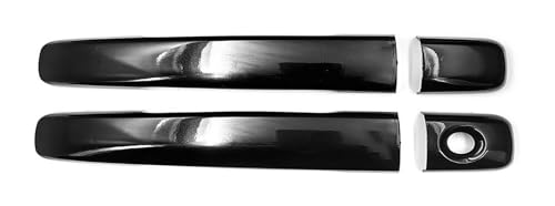 ODKISXS Auto-Außentürgriffe Für Almera G15 2012-2019 Einloch-Türgriffverkleidung Anti-Scratch-Upgrade-Zubehörschutz Kompatibel Mit(2 Doors Bright Black) von ODKISXS