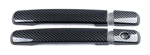 ODKISXS Auto-Außentürgriffe Für Dualis J10 2007-2014 Einloch-Türgriffabdeckung Dekoratives Anti-Kratz-Schutzzubehör(2 Doors Carbon Fiber Pattern) von ODKISXS