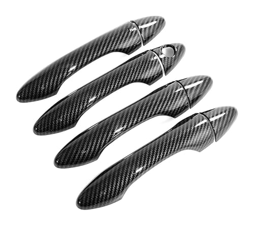 ODKISXS Auto-Außentürgriffe Für IX35 2009-2017 Einloch-Türgriff-Dekorationsschalen-Modifikation Kratzfestes Zubehör Autoschutz-Trimmschutz(Carbon Fiber Pattern) von ODKISXS