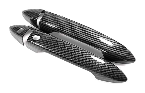 ODKISXS Auto-Außentürgriffe Für Pilot 2017-2021 Einloch-1-Smart-Türgriffabdeckung Anti-Kratz-Schutzzubehör Außenbecherschutz(2 Doors Carbon Fiber Pattern) von ODKISXS