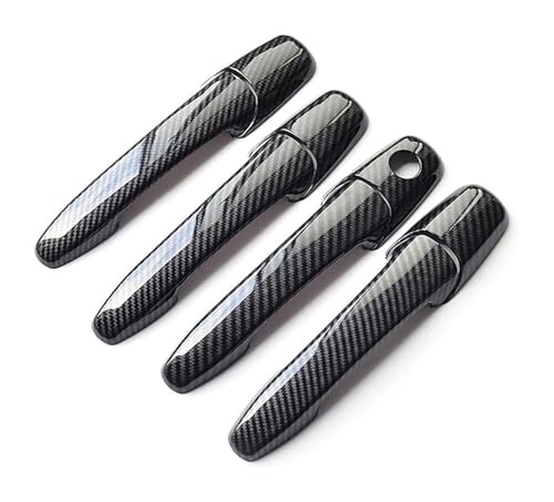 ODKISXS Auto-Außentürgriffe Für Ranger 2009-2011 Einloch-Türgriffverkleidung Anti-Kratz-Schutzfolie Schüssel-Upgrade-Schutz Kompatibel Mit(Carbon Fiber Pattern) von ODKISXS