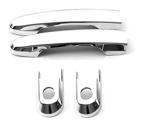 ODKISXS Auto-Außentürgriffe Für Tucson 2004-2009 Chrom Türgriff Schüssel Dekoration Anti-Scratch-Zubehör Auto Body Guard Protector(2-door Version-double Hole) von ODKISXS