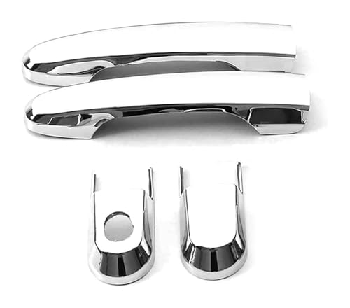 ODKISXS Auto-Außentürgriffe Für Tucson 2004-2009 Chrom Türgriff Schüssel Dekoration Anti-Scratch-Zubehör Auto Body Guard Protector(2-door Version-single Hole) von ODKISXS