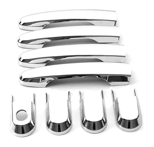 ODKISXS Auto-Außentürgriffe Für Tucson 2004-2009 Chrom Türgriff Schüssel Dekoration Anti-Scratch-Zubehör Auto Body Guard Protector(Single Hole) von ODKISXS