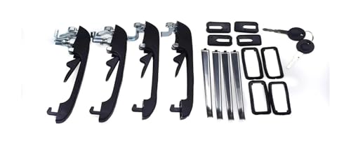 ODKISXS Auto-Außentürgriffe Für VW Für G&olf MK1 MK2 Für Jetaa Autotürgriffe Schloss W Schlüssel Außen Vorne Hinten Links Rechts 191837205A191837206A Seitengriff(Front Rear 4pieces) von ODKISXS