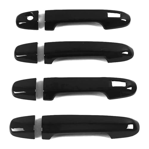 ODKISXS Auto-Außentürgriffe Für Vitz Für XP130 2011-2016 Einloch-Dual-Smart-Türgriffsystem Mit Kratzfestem Schüsselverkleidungs-Upgrade-Kit-Schutz Kompatibel(Bright Black) von ODKISXS