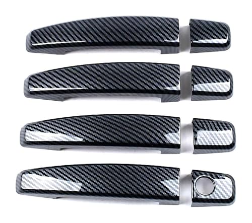 ODKISXS Auto-Außentürgriffe Für Zafira B Einloch-Türgriff-Zierrahmen Zubehör Außenmodifikationen Schutzabdeckung Schutz Kratzschutz Kompatibel Mit 2006–2015(Carbon Fiber Pattern) von ODKISXS