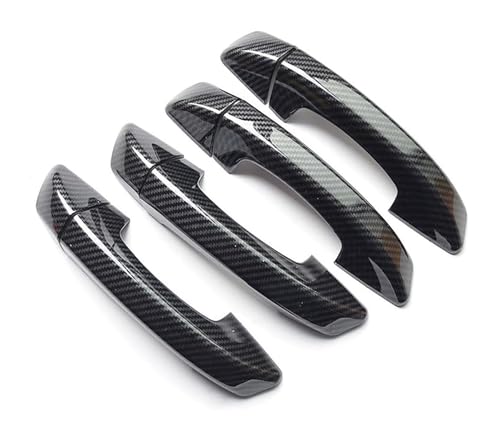 ODKISXS Auto-Außentürgriffe Für p&assat 2011-2017 Chromverkleidung Türgriffabdeckung Dekorativer Kratzschutz(Carbon Fiber Pattern) von ODKISXS