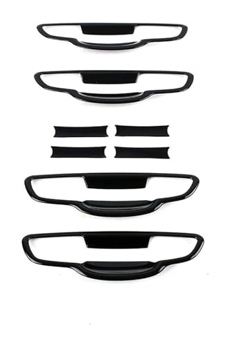 ODKISXS Auto-Außentürgriffe Für p&assat 2011-2017 Chromverkleidung Türgriffabdeckung Dekorativer Kratzschutz(Door Bowl Bright Black) von ODKISXS