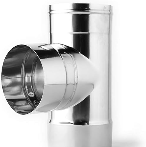 Termobrico Schornsteinrohr Braga T-Stück 90° einreihig Edelstahl AISI 316 - verschiedene Durchmesser - (Durchmesser Ø 80) von ODM