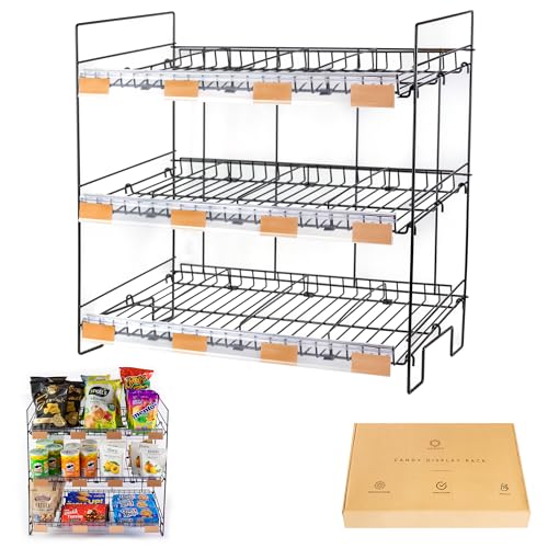 ODOXIA Regal für Süßigkeiten | Snack-Regal | Snackregal Für Die Theke | Organizer Für Süßigkeiten | Snack-Display & Chips-Regal Für Läden | Snack-Ständer Für Zuhause, Geschäfte, Büro Und Mehr von ODOXIA