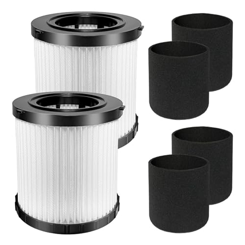 Filter. Kompatibel Mit DEWALT DCV580H DCV581H 20V MAX. Nass- Und Trockenstaubsaugerfilter(2+4pcs) von ODYNOWKFG