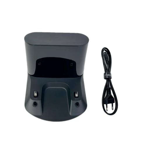 Ladestation-Zubehör. Kompatibel Mit Roborock S7, Q7, S7 Plus/Q7 Max/S5 Max/S8/Q8 MAX. Ladegerät EU-Version.(Black powered cable) von ODYNOWKFG