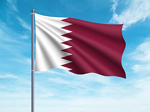 OEDIM Flagge von Katar | 150 x 85 cm | verstärkt und mit Nähten | Flagge mit 2 Metallösen und wasserdicht von Oedim