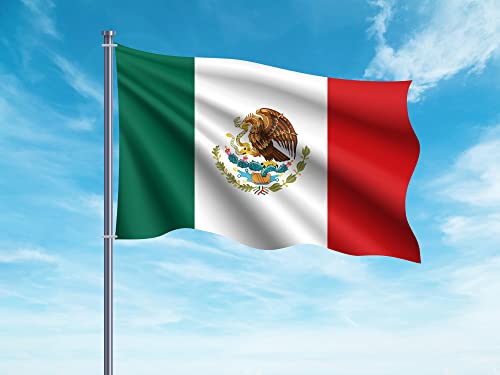 OEDIM Flagge von Mexiko | 150 x 85 cm | verstärkt und vernäht | Flagge mit 2 Metallösen und wasserdicht von Oedim