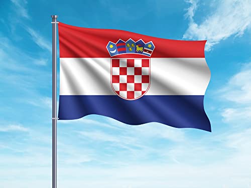 Oedim Flagge Kroatien | 150 x 85 cm | verstärkt und mit Nähten | Flagge mit 2 Metallösen und wasserdicht von Oedim