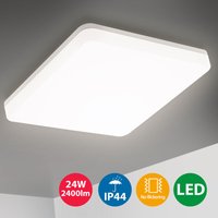 Oeegoo - led Deckenleuchte Badlampe, 24W 2400LM Flimmerfrei Deckenlampe Ersetzt 200W Glühbirne, IP44 Wasserdicht Badezimmerlampe Wohnzimmerlampe von OEEGOO