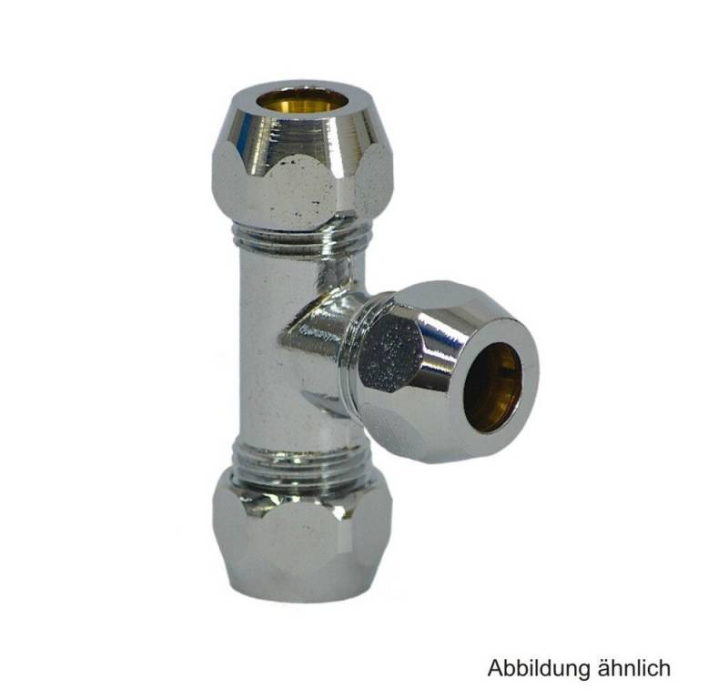 OEG GmbH Ablaufgarnitur T-Stück mit Quetschverschraubungen 10 mm, verchromt von OEG GmbH
