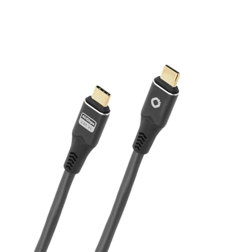 OEHLBACH USB Pulse CC - USB TYPE-C® Kabel - 40 Gbps Datenrate, 240 W Schnellladefunktion, TPE-Mantel, OFC Innenleiter, anthrazit – 1 m von OEHLBACH