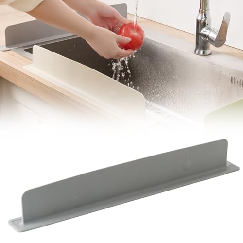 Silikon-Spritzschutz für Spülbecken, rutschfest, starke Saugkraft, langlebig und leicht zu reinigen, Spritzschutz für Spülmaschine, 50,8 x 8,1 cm (grau) von OEKYTOY