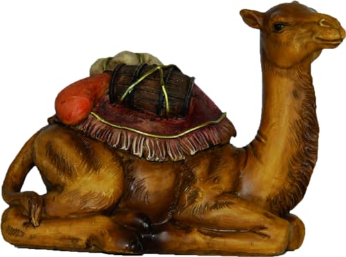 ÖLBAUM 1 x Dromedar-Kamel Krippenfiguren für Weihnachtskrippe, für 12-15 cm Figuren geeignet, max. 9 cm, hochwertige Mimik, braun von ÖLBAUM
