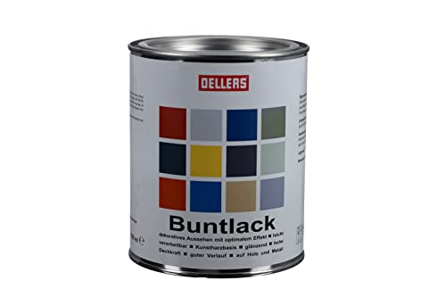 Buntlack, 1 Liter, RAL 7035 Lichtgrau, innovative Farbtöne, Metallfarbe für kreative Trends auf Holz und Metall, leichte Verarbeitung, wunderschöne Farbgestaltung mit Rostschutzfarbe von OELLERS