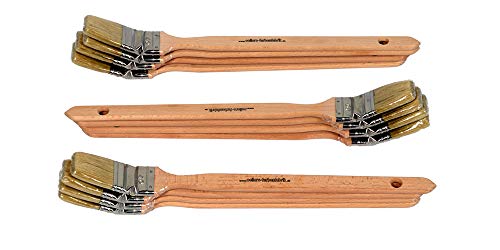 Heizkörperpinsel, 12 Stück, Größe 40 mm, Mischborsten, Langer Holzgriff, Beste Malerqualität von OELLERS