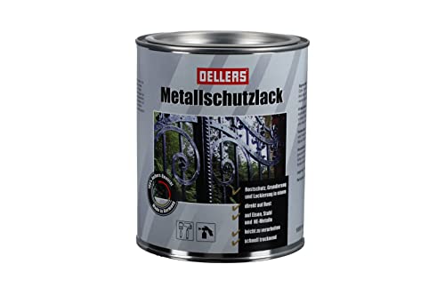 OELLERS Metallschutzlack, 3 in 1, 1 Liter, 3002 Karminrot, Rostschutz, Grundierung und Decklack, für alle Eisen- und Nicht-Eisenmetalle von OELLERS
