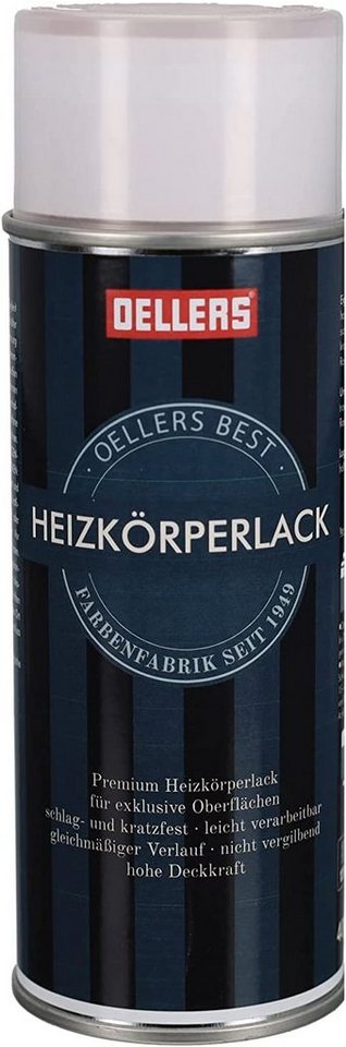 OELLERS Heizkörperlack Premium Sprühlack, 400 ml Heizkörperfarbe, Heizungslack, Heizungsfarbe von OELLERS