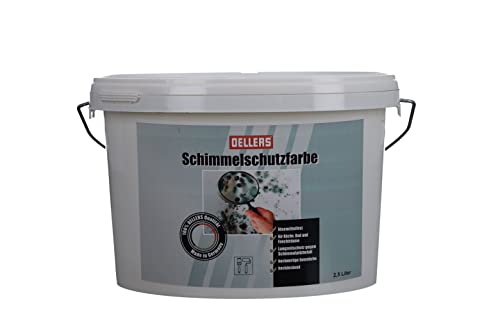 OELLERS Schimmelschutzfarbe, 2,5 Liter, RAL 7016 Anthrazitgrau, Anti Schimmel Farbe für innen mit Langzeitschutz, Wandfarbe für Küche, Badezimmer und Feuchträume von OELLERS