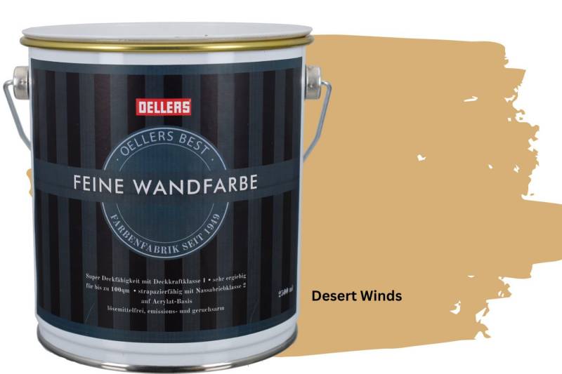 OELLERS Wandfarbe Premium, Feine Wandfarbe, 2,5 Liter Matt von OELLERS