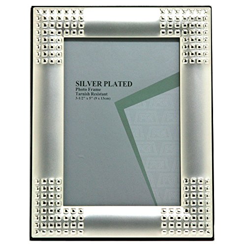 OEM SYSTEMS Geschenkidee Bilderrahmen Silber 9 x 13 cm Silber Quadrate von OEM SYSTEMS