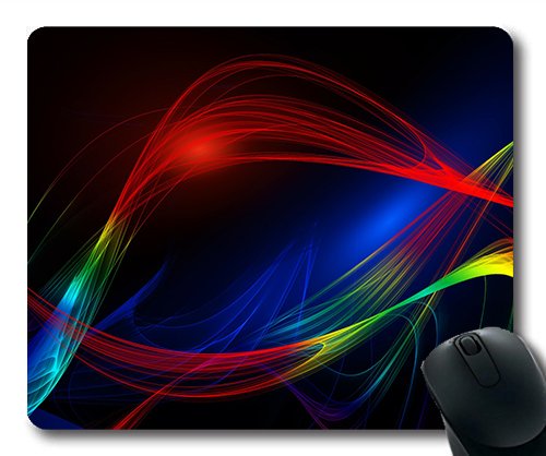 (Precision Lock Edge Mouse Pad) Abstract Line Wave Design Pattern Fractal Energy Gaming Mouse Pad Mouse Mat for Mac or Computer von OEM