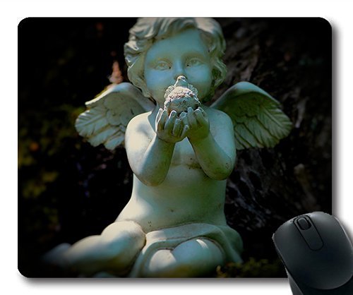 (Precision Lock Edge Mouse Pad) Angel Wing Motif Nikon Mystical Figure Angel Face Gaming Mouse Pad Mouse Mat for Mac or Computer von YENDOSTEEN