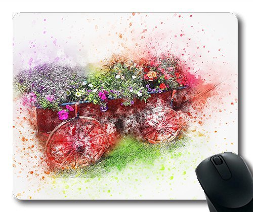 (genaue overlock - Mousepad) Blumen Art 071276 Abstrakte Aquarell - Gaming - Maus der Mac - Oder der Computer Mouse Pad. von OEM